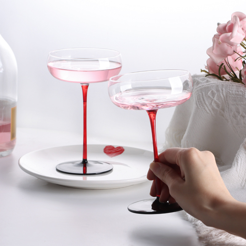 Glow In The Dark Party Glasses - Verre à Cocktail en Clip Rouge