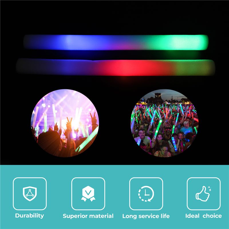 Bâtons en mousse lumineux A68P - Flashing Led Foam Sticks Party avis et prix