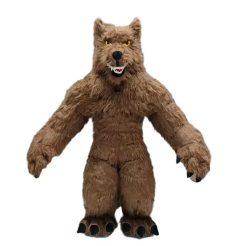 Costume de mascotte de loup gr - Costumes avis et prix
