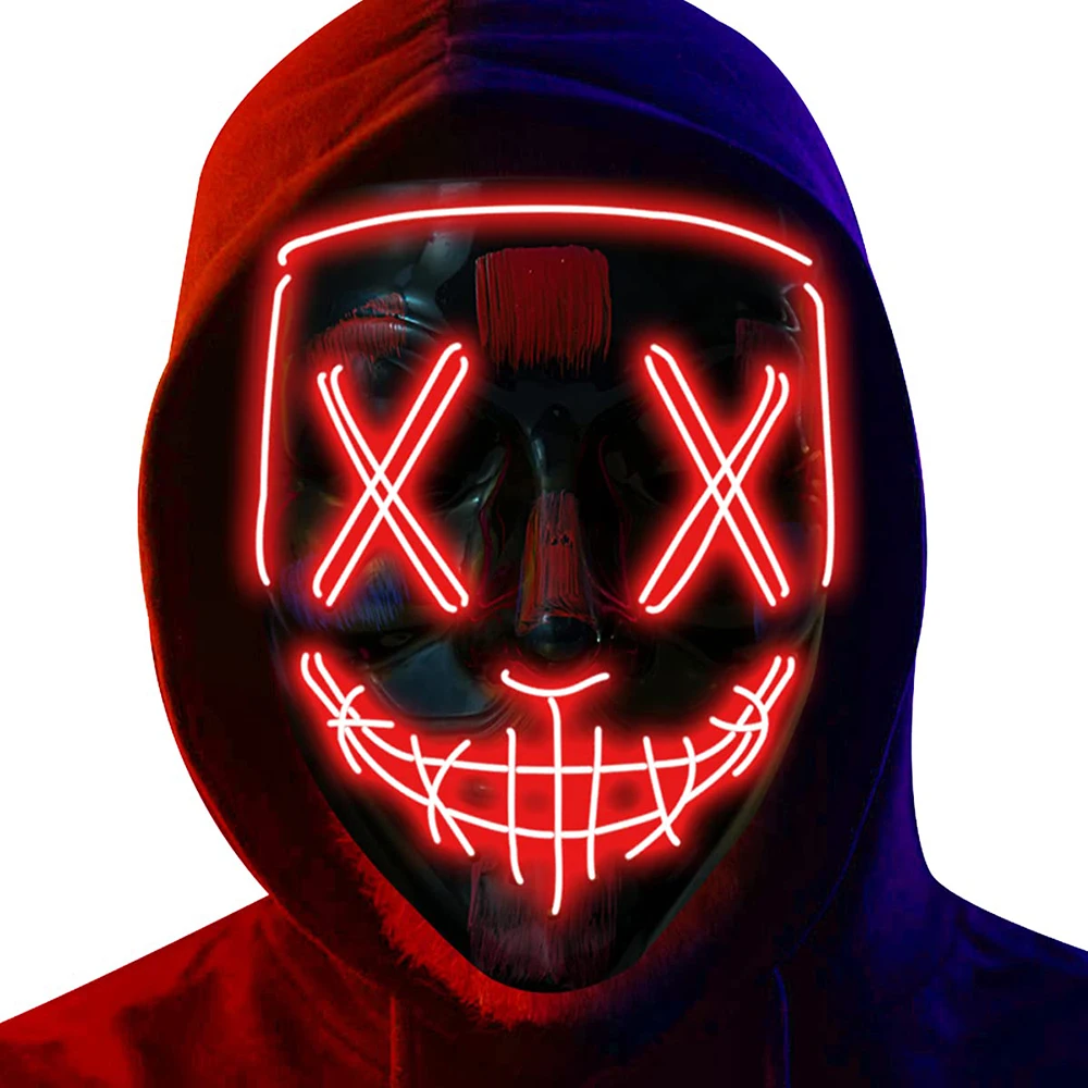 Masque LED néon pour Halloween - Led Purge Mask Halloween avis et prix