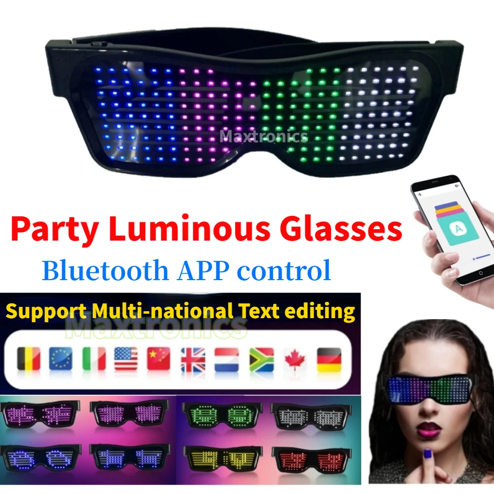 Lunettes LED multilingue Bluet - Glow In The Dark Party Glasses avis et prix